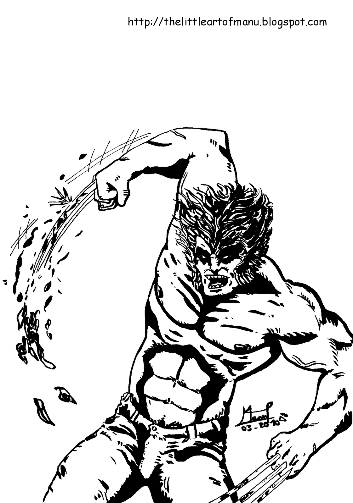 Dessin à colorier: Wolverine (Super-héros) #74972 - Coloriages à Imprimer Gratuits