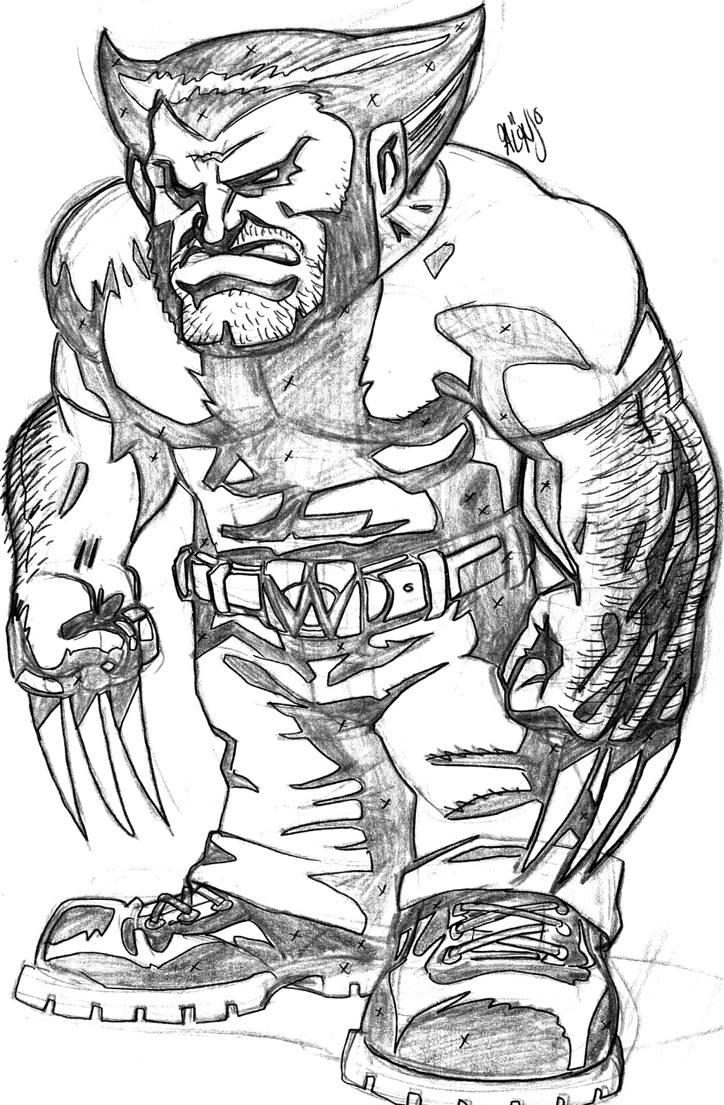 Dessin à colorier: Wolverine (Super-héros) #75000 - Coloriages à Imprimer Gratuits
