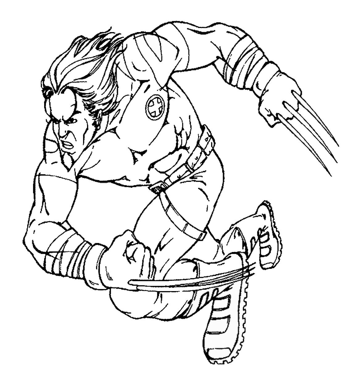 Dessin à colorier: Wolverine (Super-héros) #75020 - Coloriages à Imprimer Gratuits