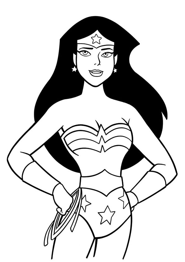 Dessin à colorier: Wonder Woman (Super-héros) #74545 - Coloriages à Imprimer Gratuits