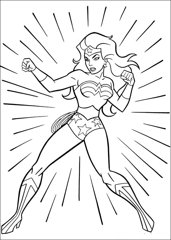 Dessin à colorier: Wonder Woman (Super-héros) #74546 - Coloriages à Imprimer Gratuits