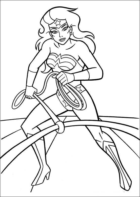 Dessin à colorier: Wonder Woman (Super-héros) #74547 - Coloriages à Imprimer Gratuits