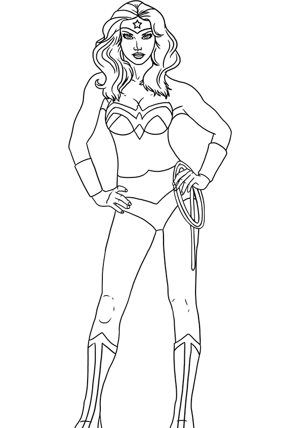 Dessin à colorier: Wonder Woman (Super-héros) #74548 - Coloriages à Imprimer Gratuits