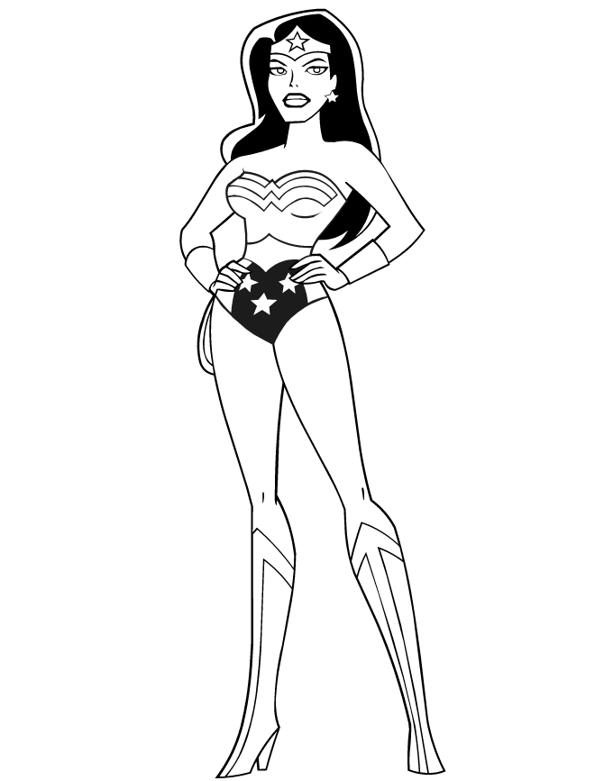 Dessin à colorier: Wonder Woman (Super-héros) #74550 - Coloriages à Imprimer Gratuits