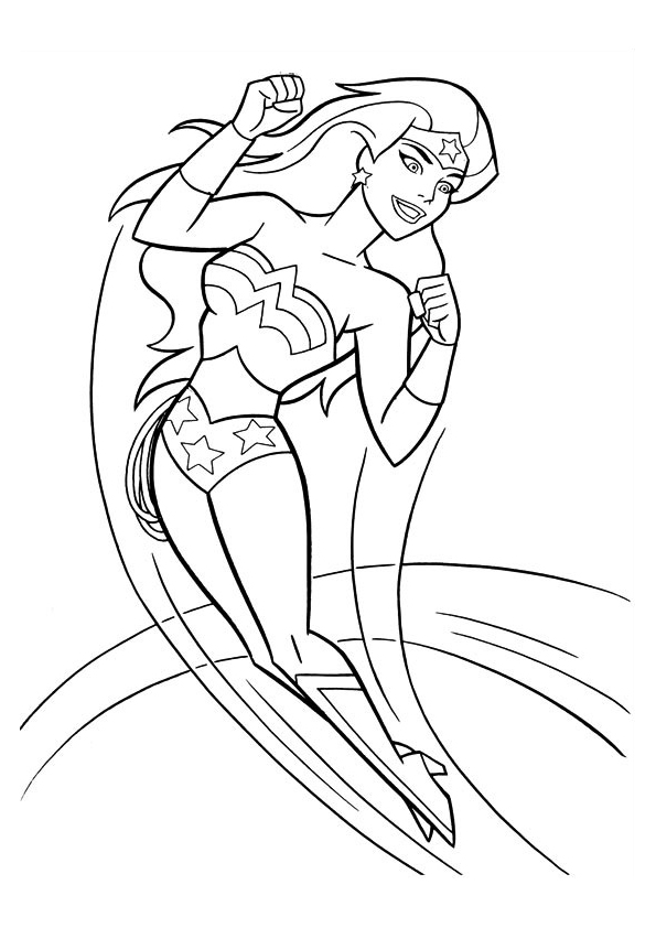 Dessin à colorier: Wonder Woman (Super-héros) #74551 - Coloriages à Imprimer Gratuits