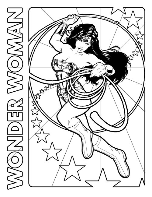 Dessin à colorier: Wonder Woman (Super-héros) #74553 - Coloriages à Imprimer Gratuits