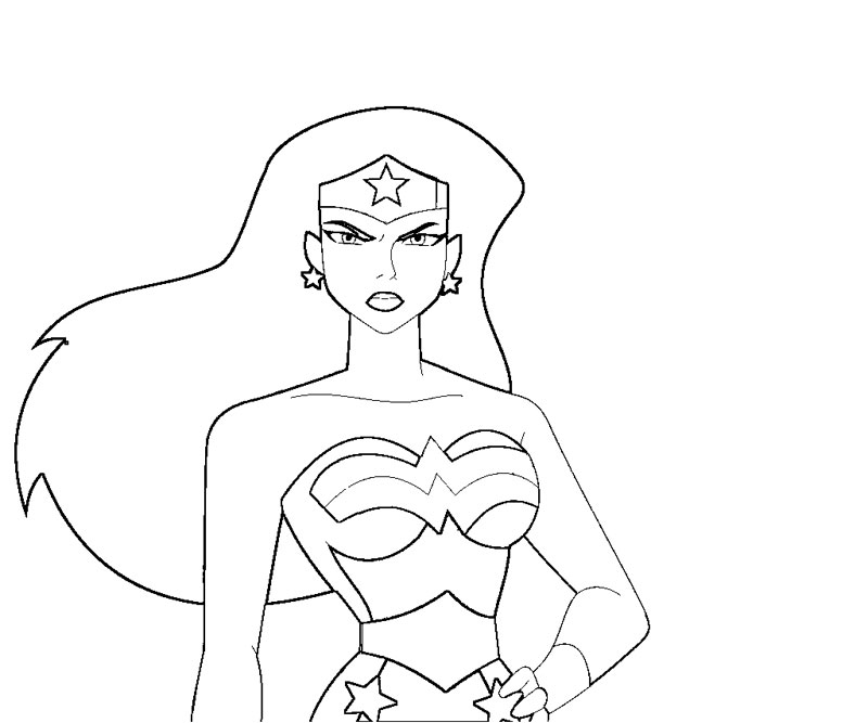 Dessin à colorier: Wonder Woman (Super-héros) #74555 - Coloriages à Imprimer Gratuits