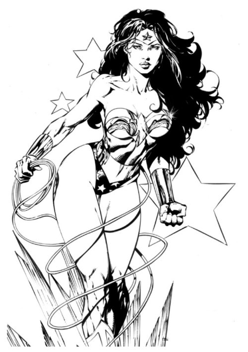 Dessin à colorier: Wonder Woman (Super-héros) #74560 - Coloriages à Imprimer Gratuits