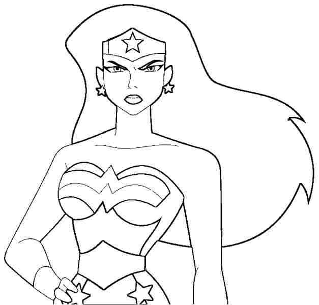 Dessin à colorier: Wonder Woman (Super-héros) #74566 - Coloriages à Imprimer Gratuits