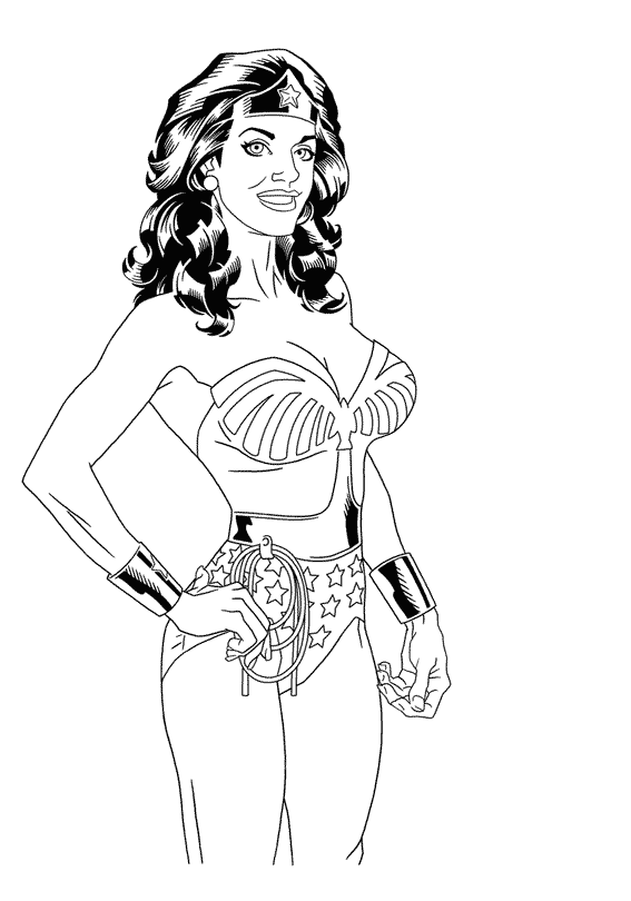 Dessin à colorier: Wonder Woman (Super-héros) #74567 - Coloriages à Imprimer Gratuits
