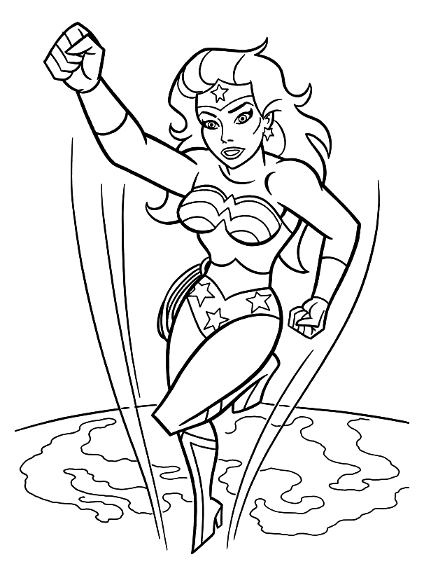 Dessin à colorier: Wonder Woman (Super-héros) #74568 - Coloriages à Imprimer Gratuits