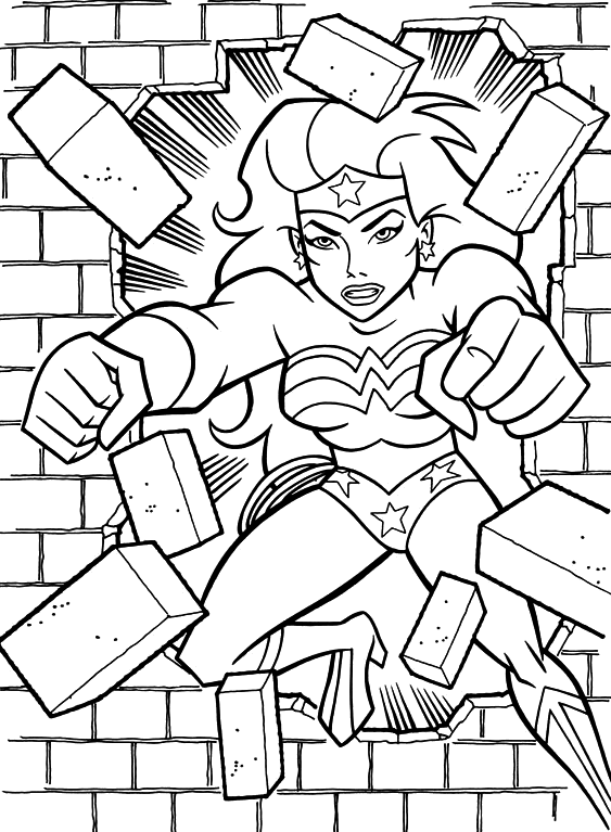 Dessin à colorier: Wonder Woman (Super-héros) #74600 - Coloriages à Imprimer Gratuits