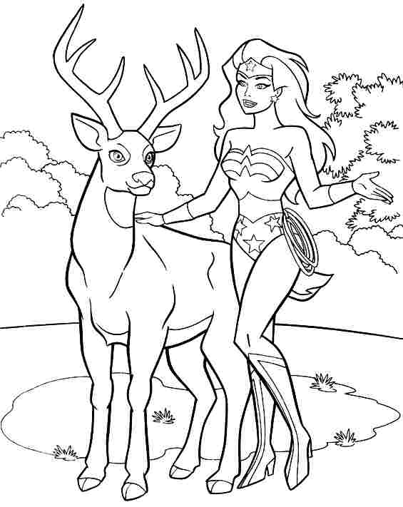 Dessin à colorier: Wonder Woman (Super-héros) #74602 - Coloriages à Imprimer Gratuits
