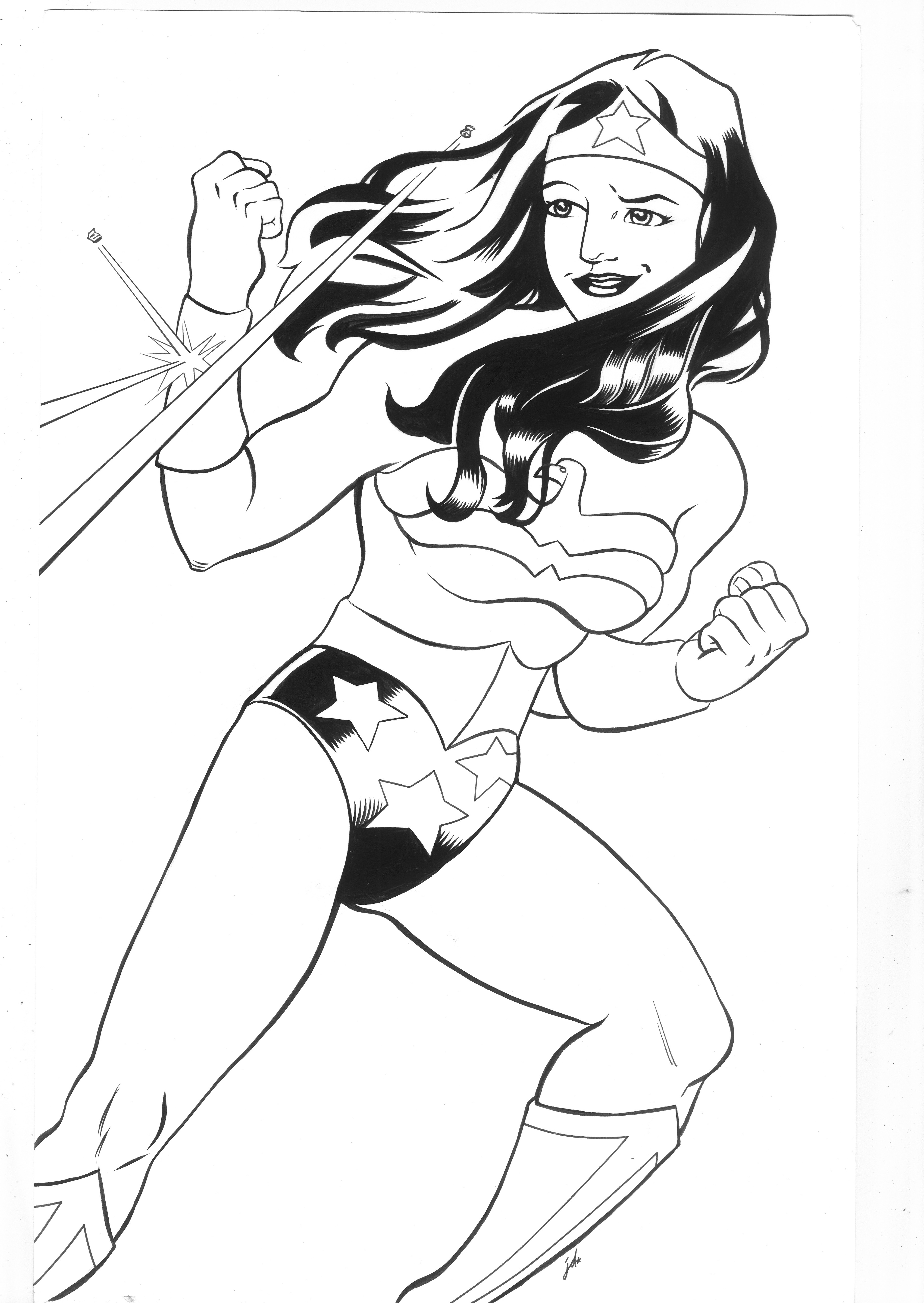 Dessin à colorier: Wonder Woman (Super-héros) #74605 - Coloriages à Imprimer Gratuits