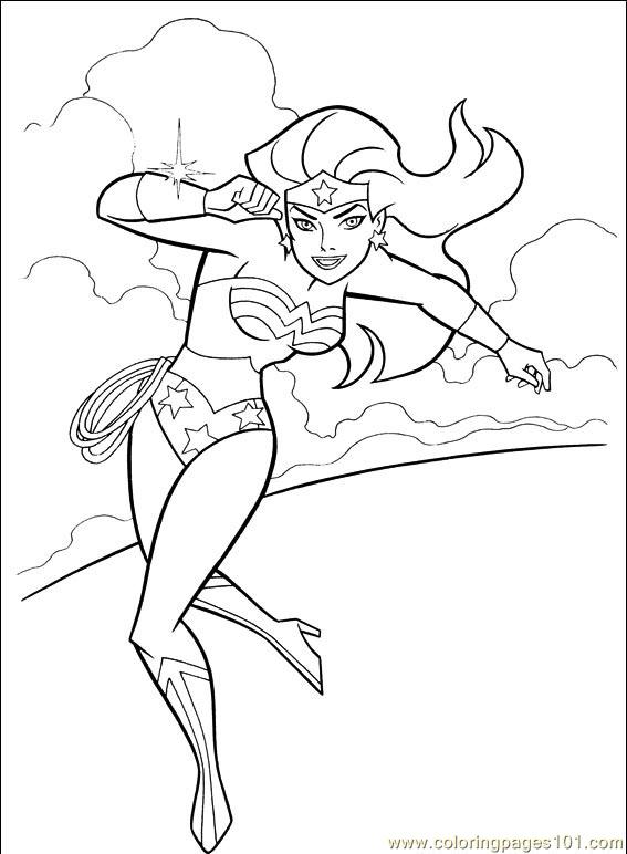 Dessin à colorier: Wonder Woman (Super-héros) #74606 - Coloriages à Imprimer Gratuits