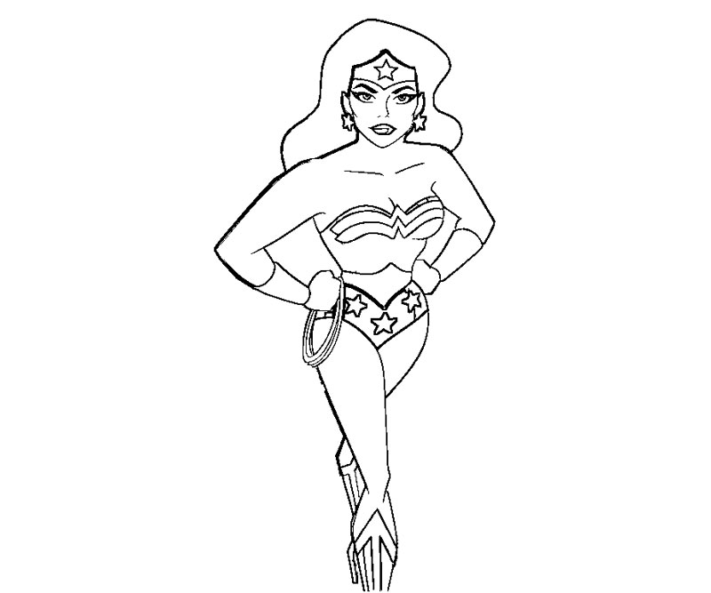 Dessin à colorier: Wonder Woman (Super-héros) #74608 - Coloriages à Imprimer Gratuits
