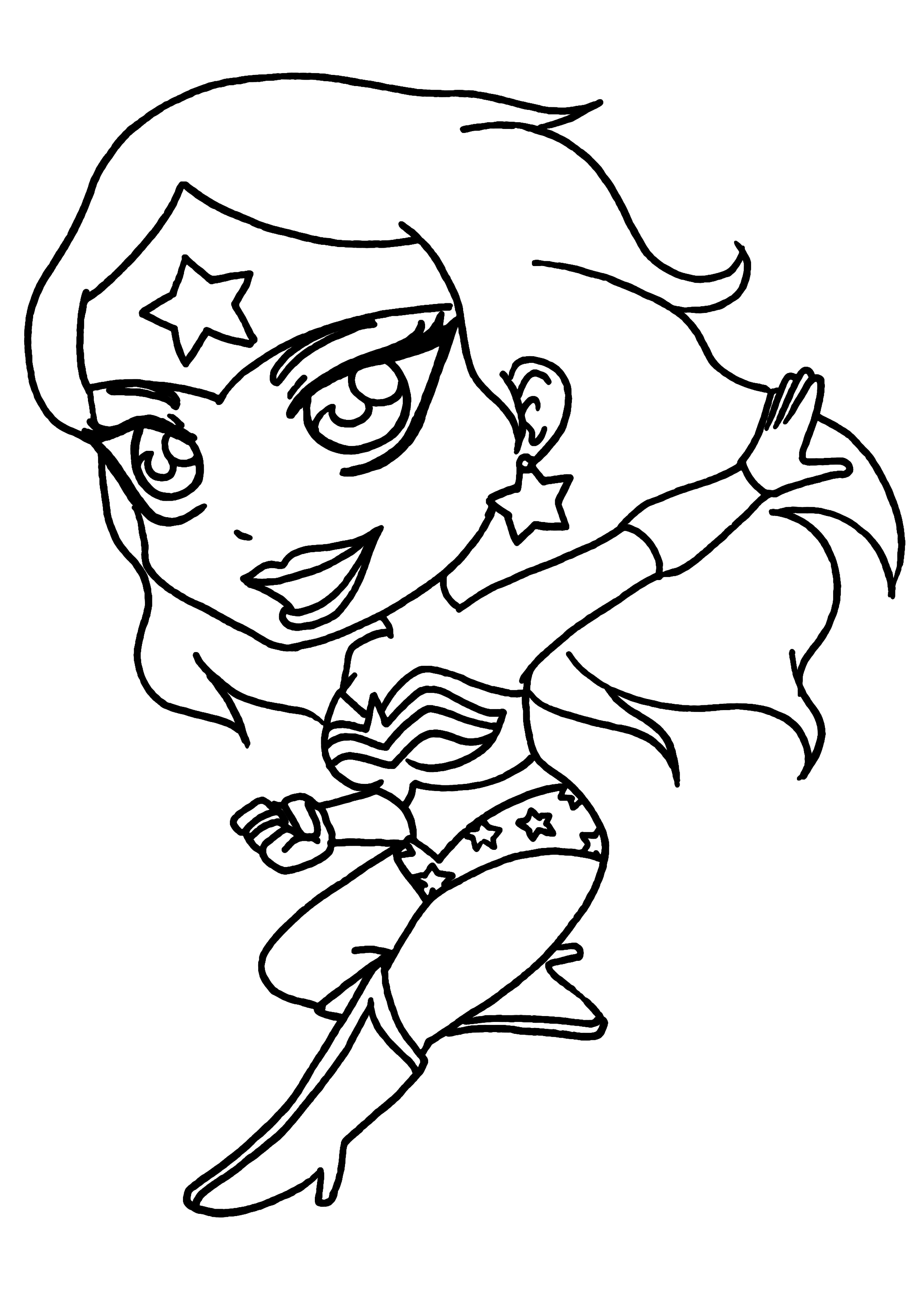 Dessin à colorier: Wonder Woman (Super-héros) #74620 - Coloriages à Imprimer Gratuits