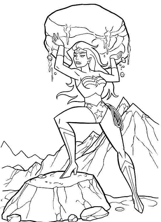 Dessin à colorier: Wonder Woman (Super-héros) #74624 - Coloriages à Imprimer Gratuits