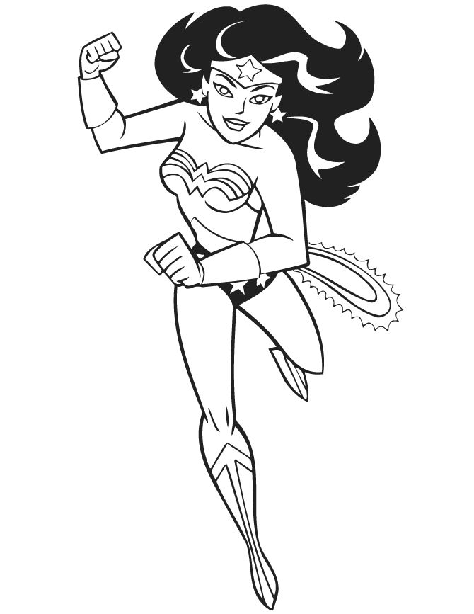 Dessin à colorier: Wonder Woman (Super-héros) #74628 - Coloriages à Imprimer Gratuits