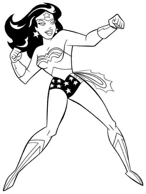 Dessin à colorier: Wonder Woman (Super-héros) #74634 - Coloriages à Imprimer Gratuits
