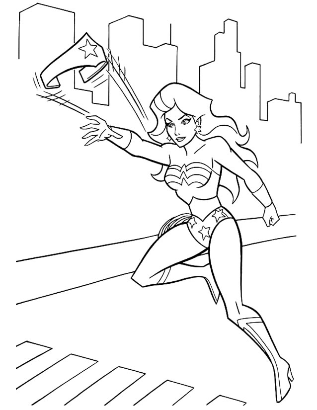 Dessin à colorier: Wonder Woman (Super-héros) #74635 - Coloriages à Imprimer Gratuits