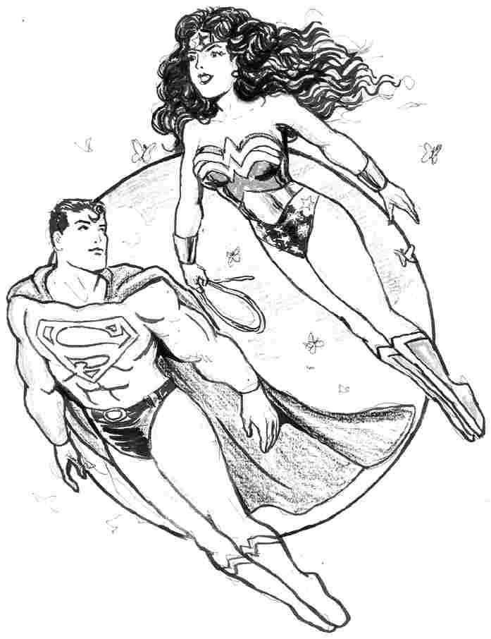 Dessin à colorier: Wonder Woman (Super-héros) #74644 - Coloriages à Imprimer Gratuits