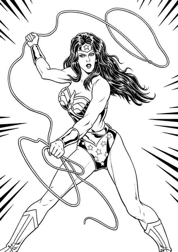Dessin à colorier: Wonder Woman (Super-héros) #74647 - Coloriages à Imprimer Gratuits