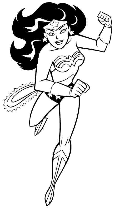 Dessin à colorier: Wonder Woman (Super-héros) #74648 - Coloriages à Imprimer Gratuits