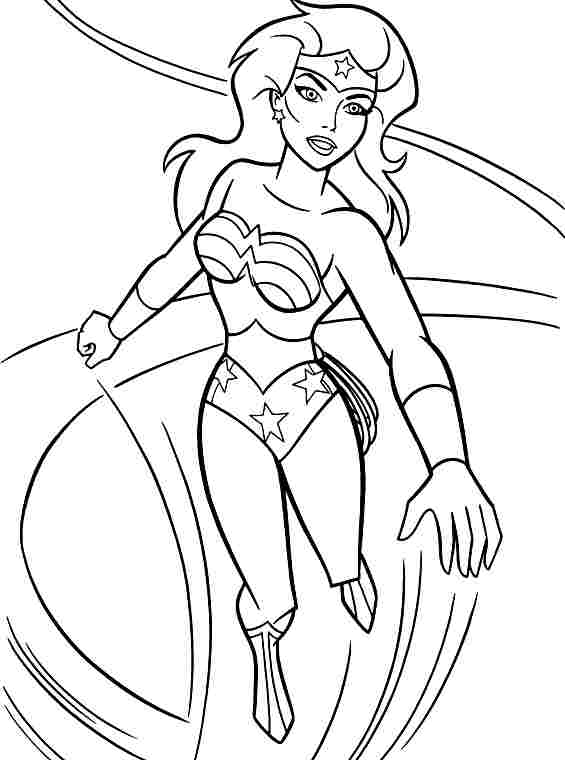 Dessin à colorier: Wonder Woman (Super-héros) #74659 - Coloriages à Imprimer Gratuits