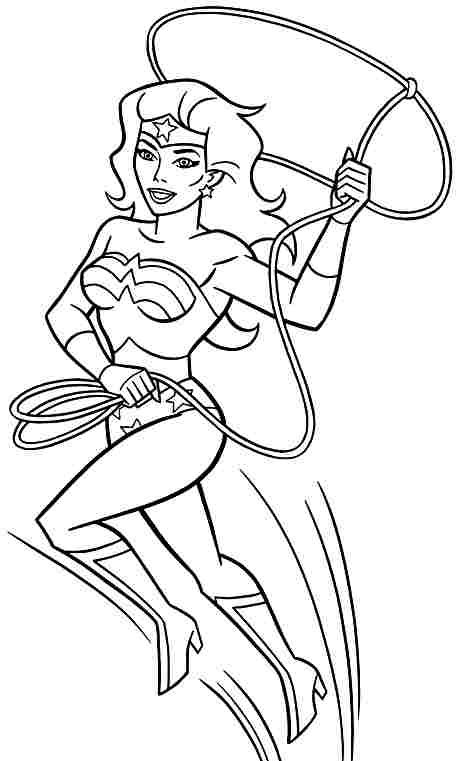 Dessin à colorier: Wonder Woman (Super-héros) #74667 - Coloriages à Imprimer Gratuits