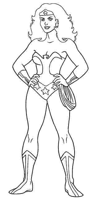 Dessin à colorier: Wonder Woman (Super-héros) #74673 - Coloriages à Imprimer Gratuits