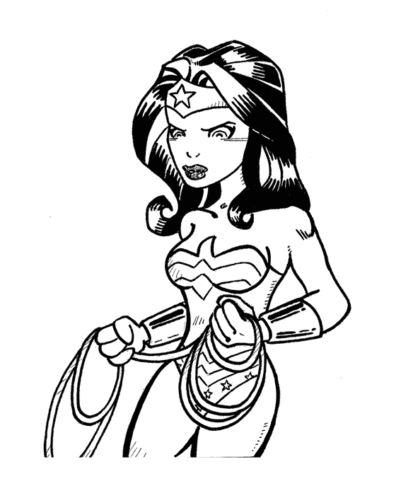 Dessin à colorier: Wonder Woman (Super-héros) #74677 - Coloriages à Imprimer Gratuits