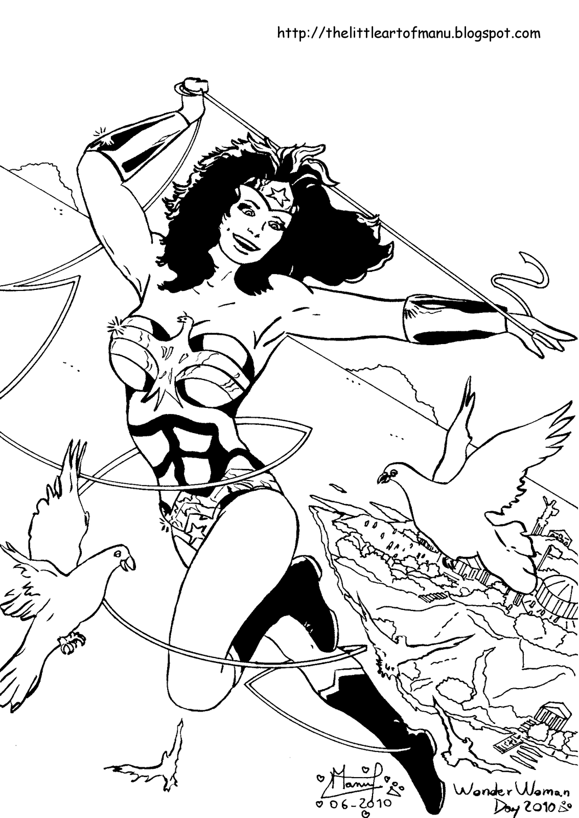 Dessin à colorier: Wonder Woman (Super-héros) #74719 - Coloriages à Imprimer Gratuits