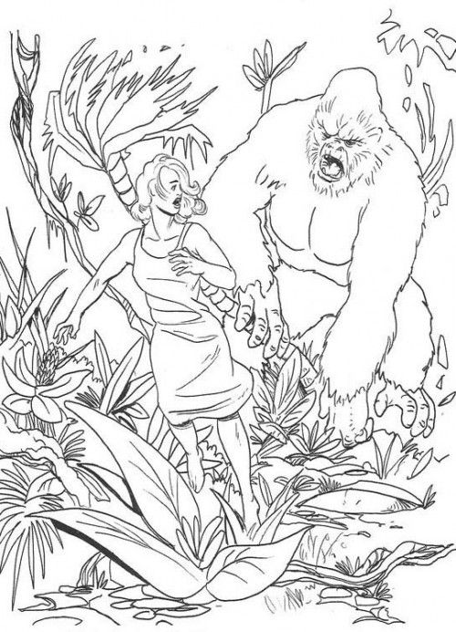 Dessin à colorier: King Kong (Super-vilains) #79209 - Coloriages à Imprimer Gratuits