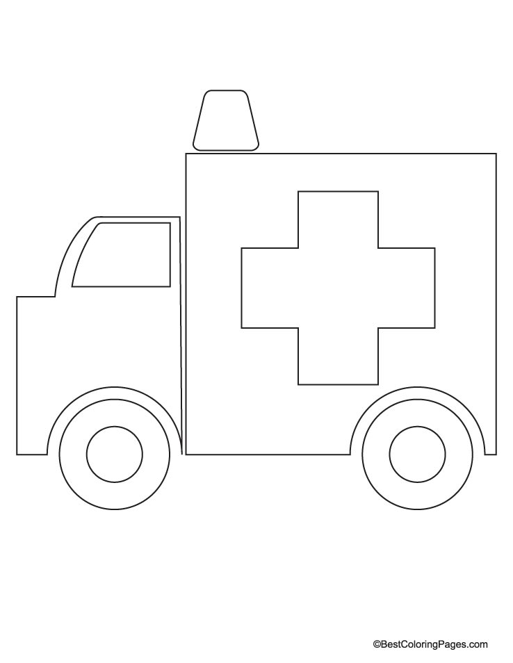 Dessin à colorier: Ambulance (Transport) #136754 - Coloriages à Imprimer Gratuits