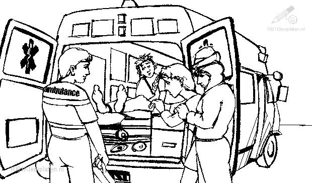 Dessin à colorier: Ambulance (Transport) #136778 - Coloriages à Imprimer Gratuits