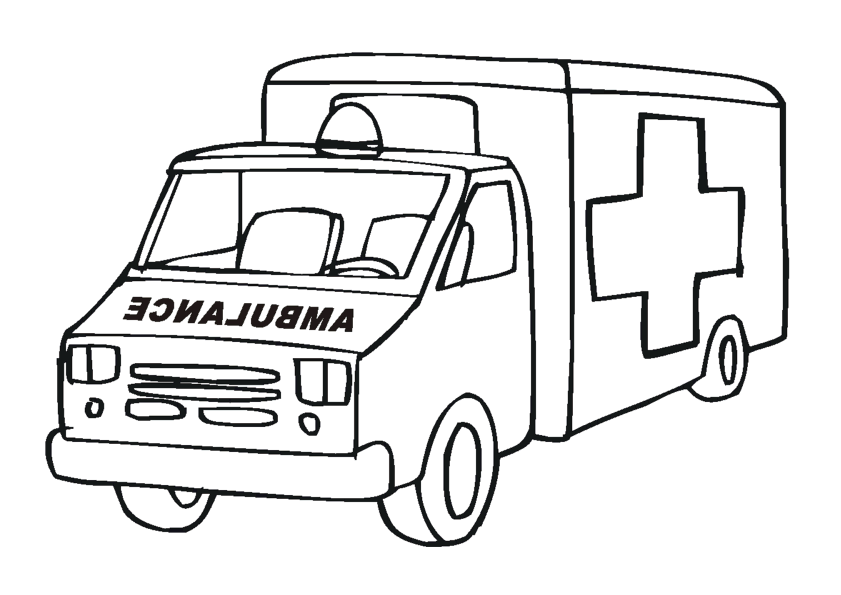 Dessin à colorier: Ambulance (Transport) #136783 - Coloriages à Imprimer Gratuits