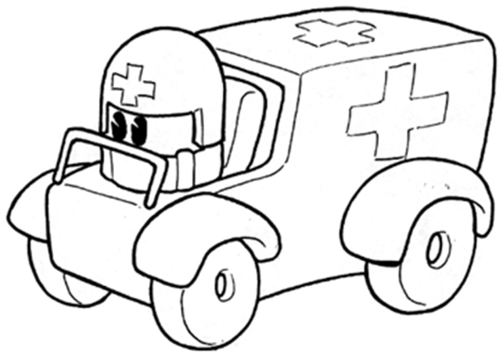 Dessin à colorier: Ambulance (Transport) #136785 - Coloriages à Imprimer Gratuits