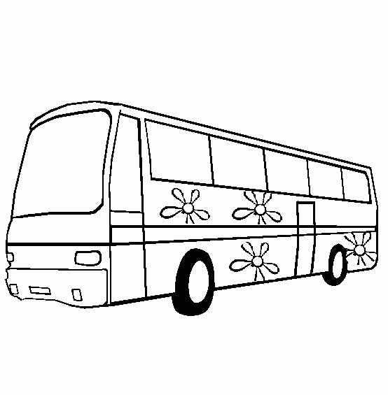 Dessin à colorier: Autobus / Autocar (Transport) #135282 - Coloriages à Imprimer Gratuits