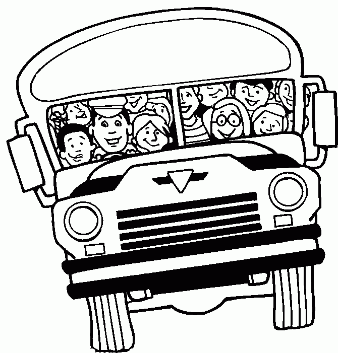 Dessin à colorier: Autobus / Autocar (Transport) #135287 - Coloriages à Imprimer Gratuits