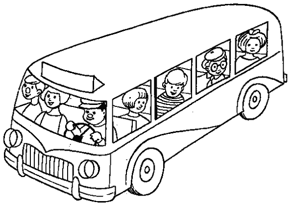Dessin à colorier: Autobus / Autocar (Transport) #135305 - Coloriages à Imprimer Gratuits