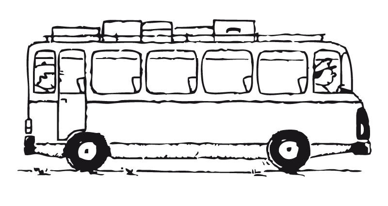 Dessin à colorier: Autobus / Autocar (Transport) #135307 - Coloriages à Imprimer Gratuits