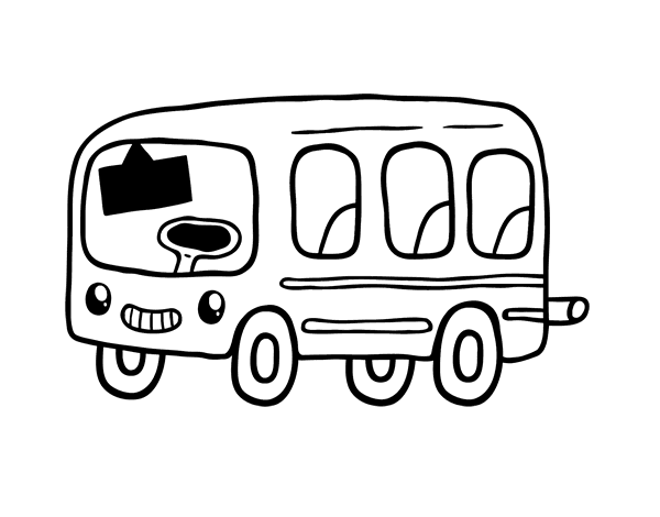 Dessin à colorier: Autobus / Autocar (Transport) #135315 - Coloriages à Imprimer Gratuits