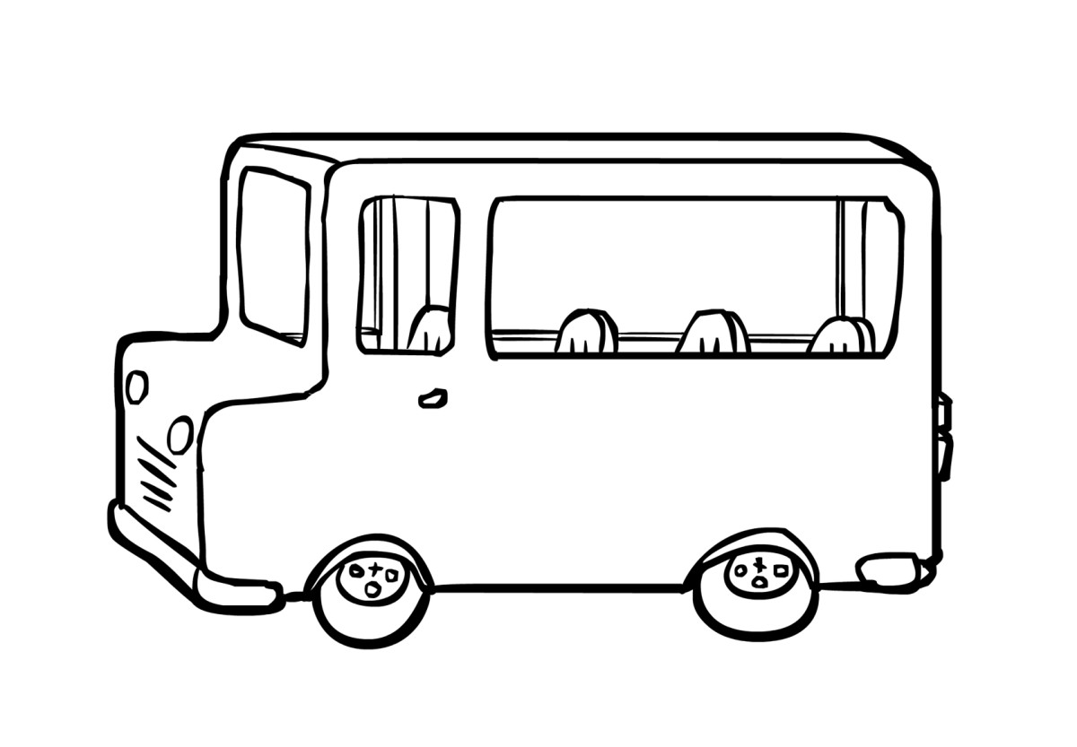 Dessin à colorier: Autobus / Autocar (Transport) #135329 - Coloriages à Imprimer Gratuits