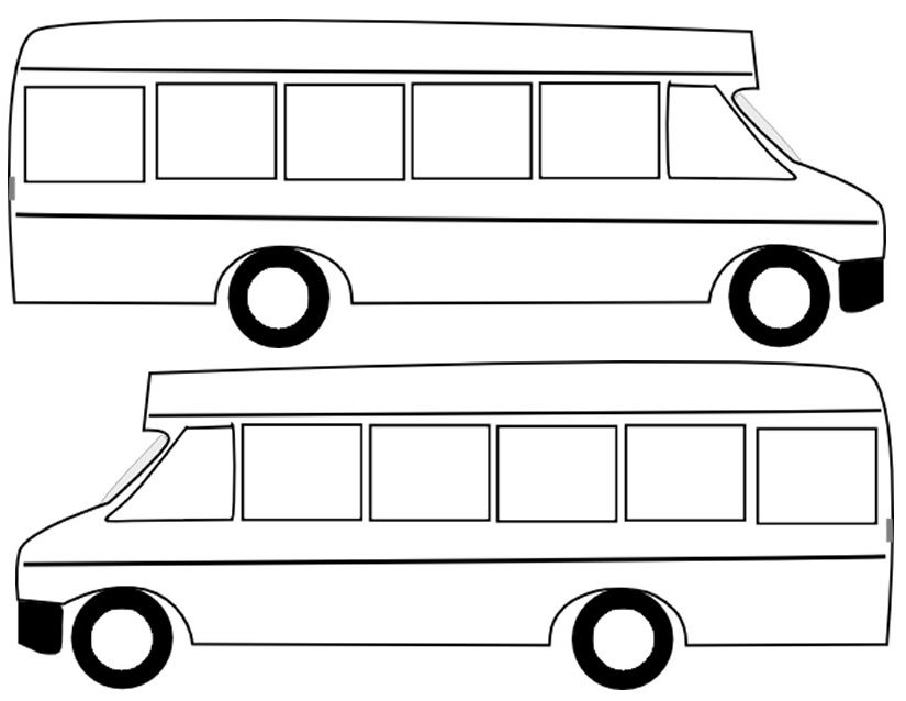 Dessin à colorier: Autobus / Autocar (Transport) #135359 - Coloriages à Imprimer Gratuits
