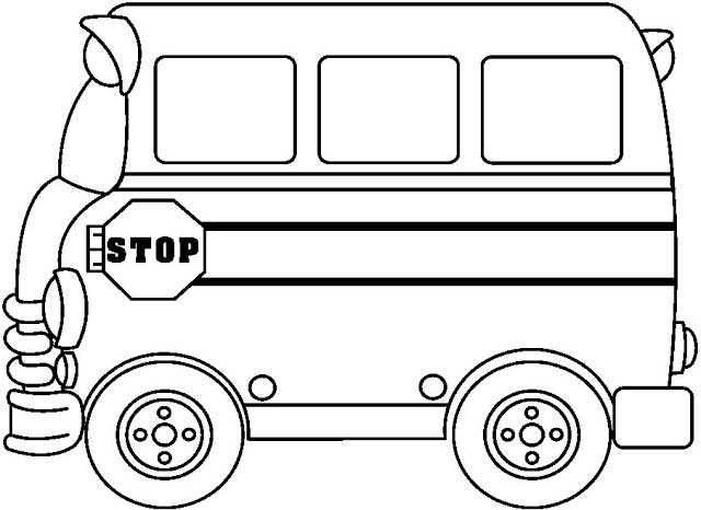 Dessin à colorier: Autobus / Autocar (Transport) #135402 - Coloriages à Imprimer Gratuits