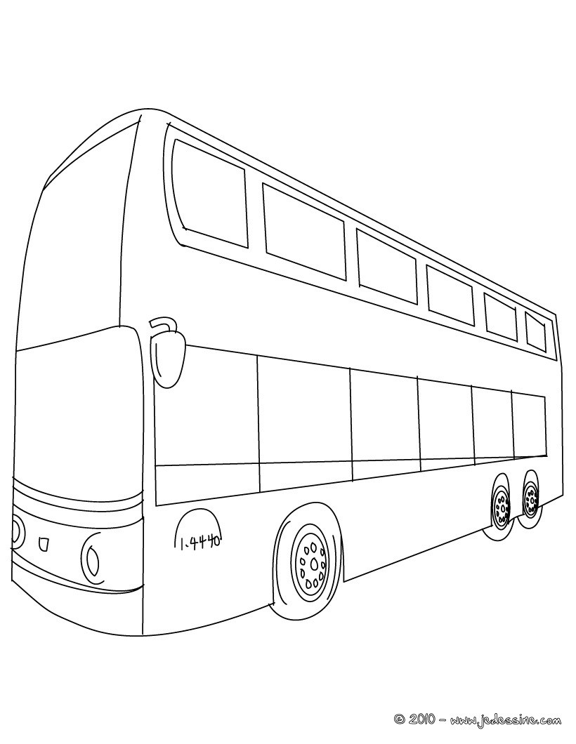 Dessin à colorier: Autobus / Autocar (Transport) #135441 - Coloriages à Imprimer Gratuits