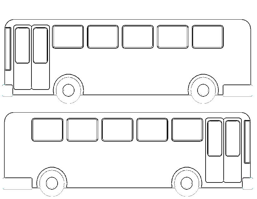 Dessin à colorier: Autobus / Autocar (Transport) #135451 - Coloriages à Imprimer Gratuits