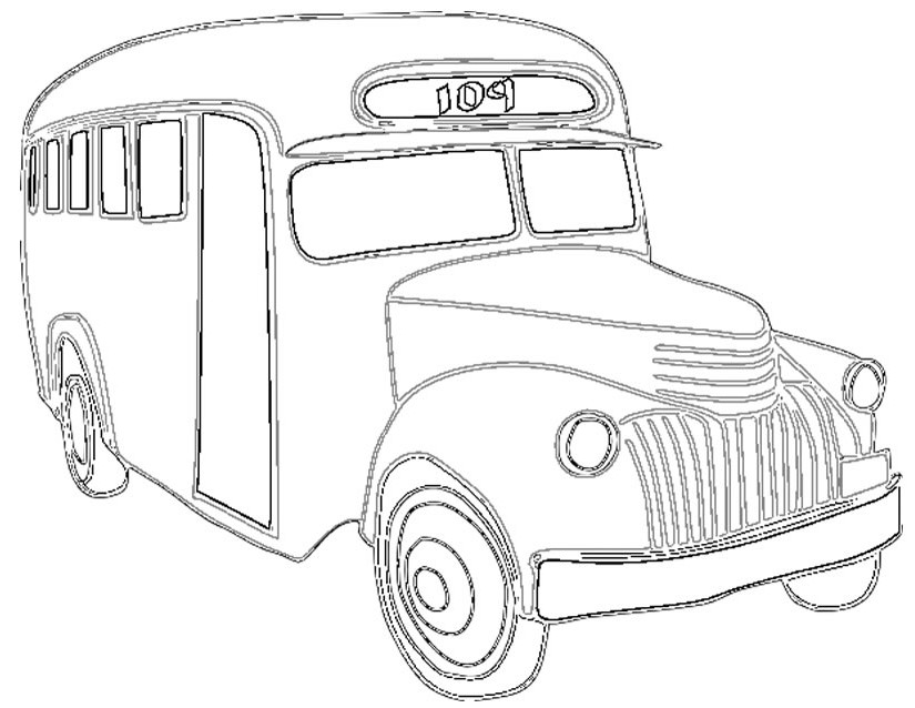 Dessin à colorier: Autobus / Autocar (Transport) #135460 - Coloriages à Imprimer Gratuits