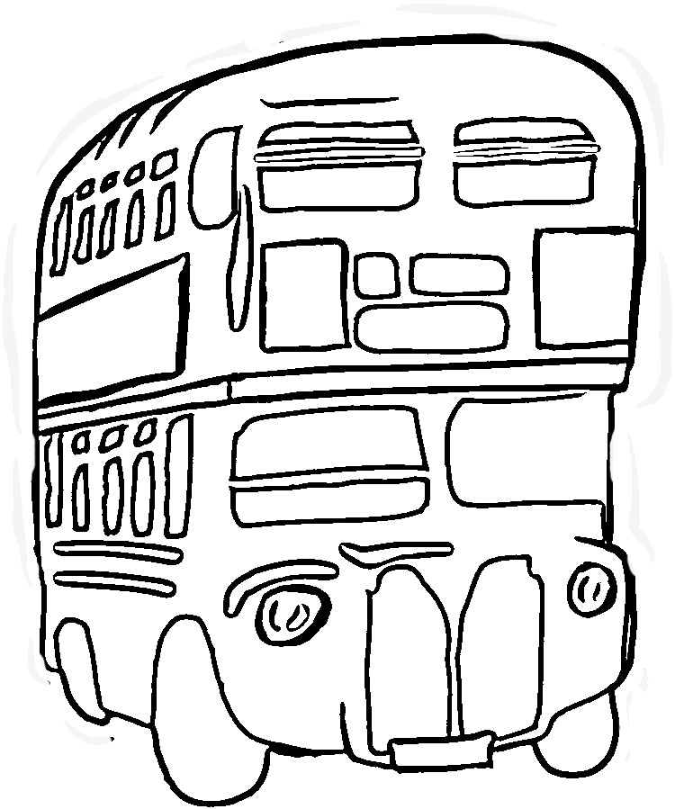 Dessin à colorier: Autobus / Autocar (Transport) #135494 - Coloriages à Imprimer Gratuits
